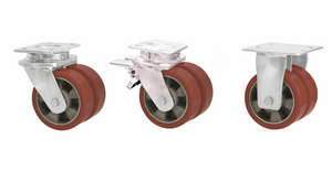 2TCH 22 Polyuretanhjul med aluminiumnav