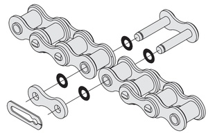 Rullkedjor typ XLO med O-ring och SDZ med X-ring