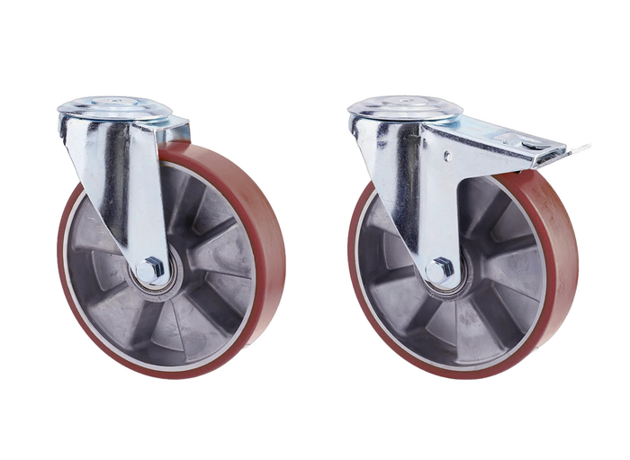 IO1 22 Polyuretanhjul med aluminiumnav