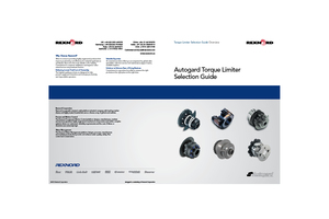 Rexnord Autogard Torque Limiter Selection Guide
